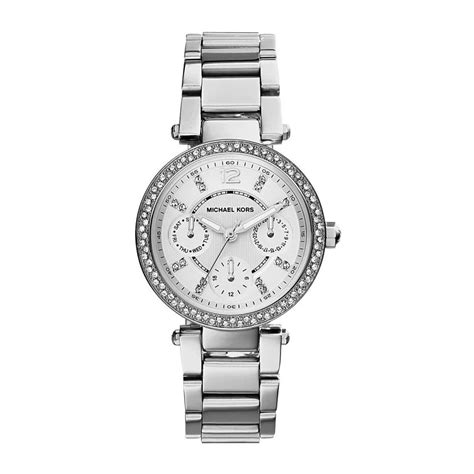 michael kors uhren damen silber weiß|michael kors mini wrist watch.